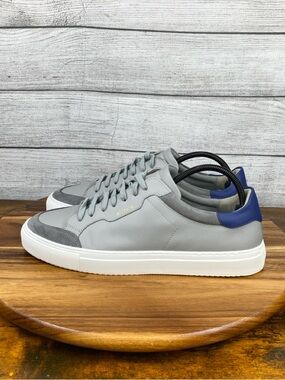 Axel Arigato Clean 180 Grey Navy Leather Low Top Sneaker Men’s Shoe Size 12